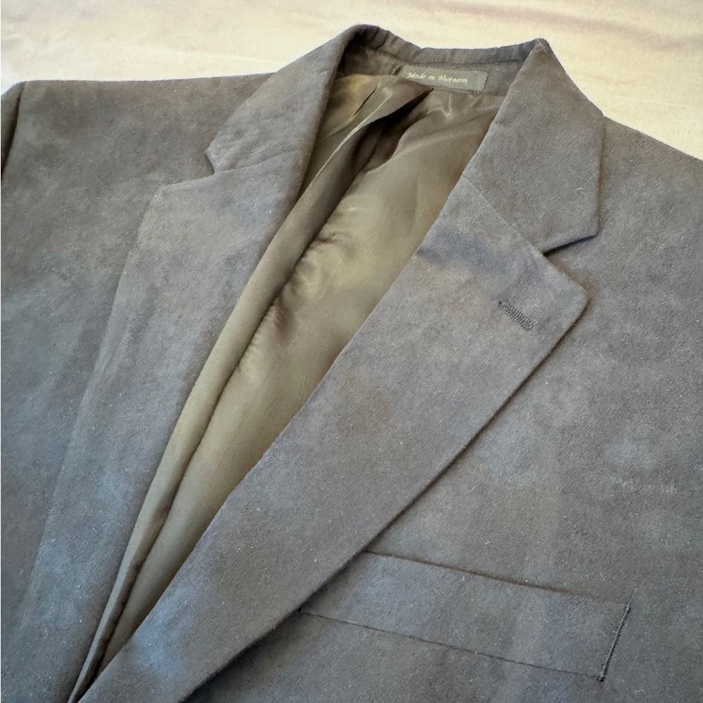RALPH LAUREN Mens Black Soft Micro Suede Sport Coat Blazer Jacket 42L - Picture 3 of 14